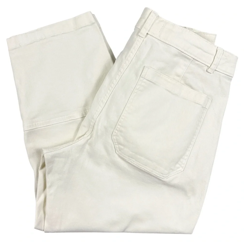 Everlane The Utility Barrel Pant Cream Denim High Rise Size 16